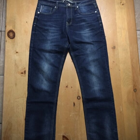 Southpole Flex Men’s Jeans – 32×30, Dark Wash, Straight Fit - Picture 1 of 7